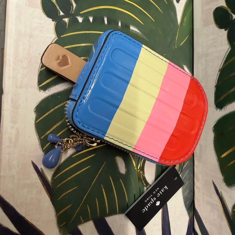 Kate Spade popsicle leather coin purse bag charm NWT - Picture 11 of 12